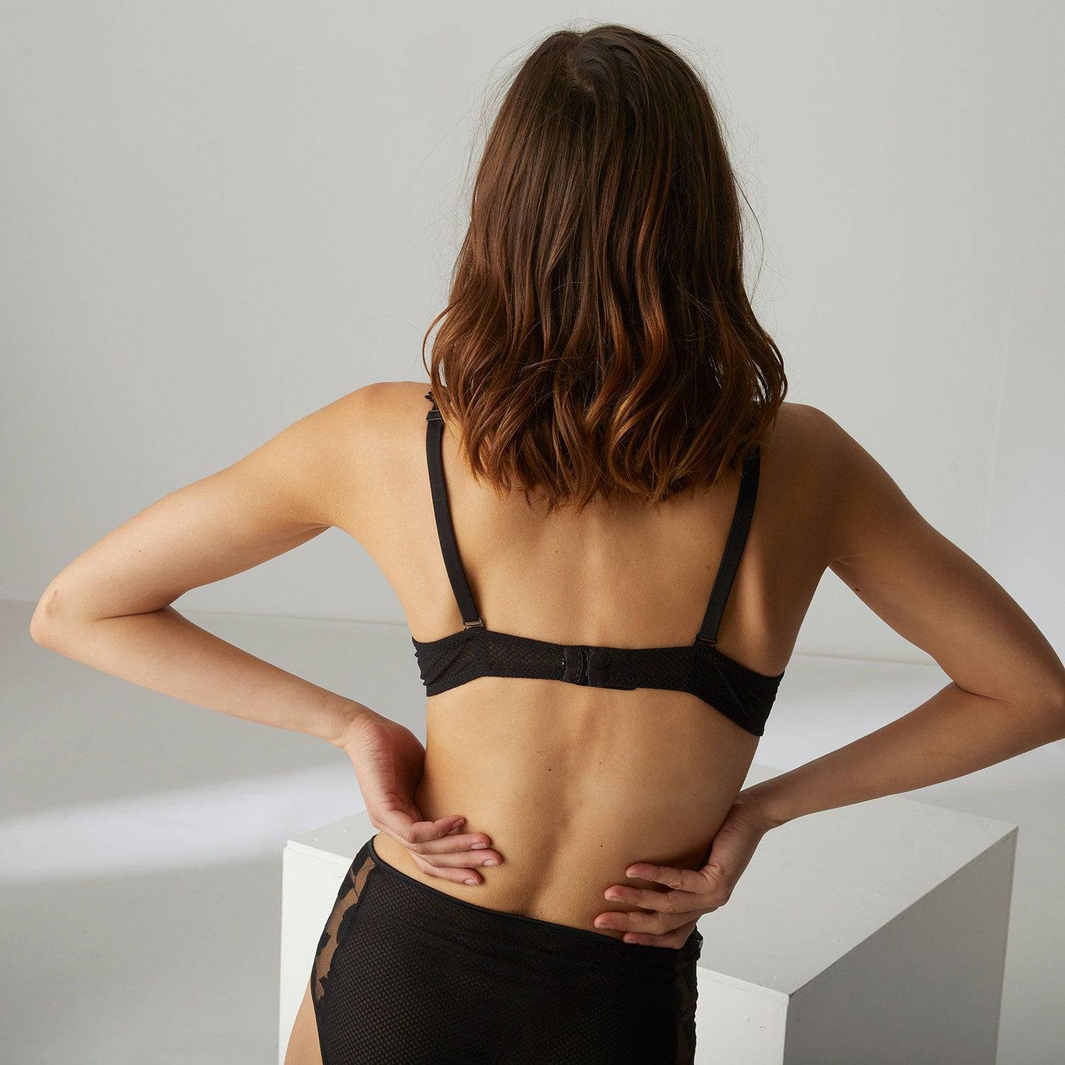 DAHLIA PUSH-UP, GEFÜTTERT | SCHWARZ | PAPAYA