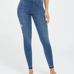 DISTRESSED JEAN & DENIM LEGGINGS