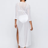 Taleah Kaftan – Eleganter Strandkaftan in Weiß