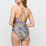 Jolise Bügelloser Badeanzug – Paisley-Print
