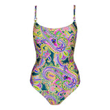 Jolise Bügelloser Badeanzug – Paisley-Print