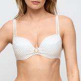 Taleah Herzform Bikini-Top – Weiß