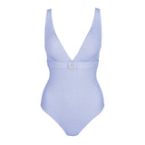 Tinjis Bügelloser Badeanzug mit tiefem Dekolleté – Summer Lilac