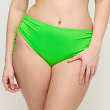 Pilon Bikini Taillenslip mit Schnürung – Neongrün