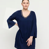Aswan Kaftan – Eleganter Strandkaftan in Dunkelblau