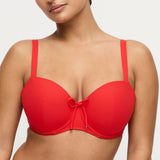 Aswan Balconette Bikini-Top – Feuerrot