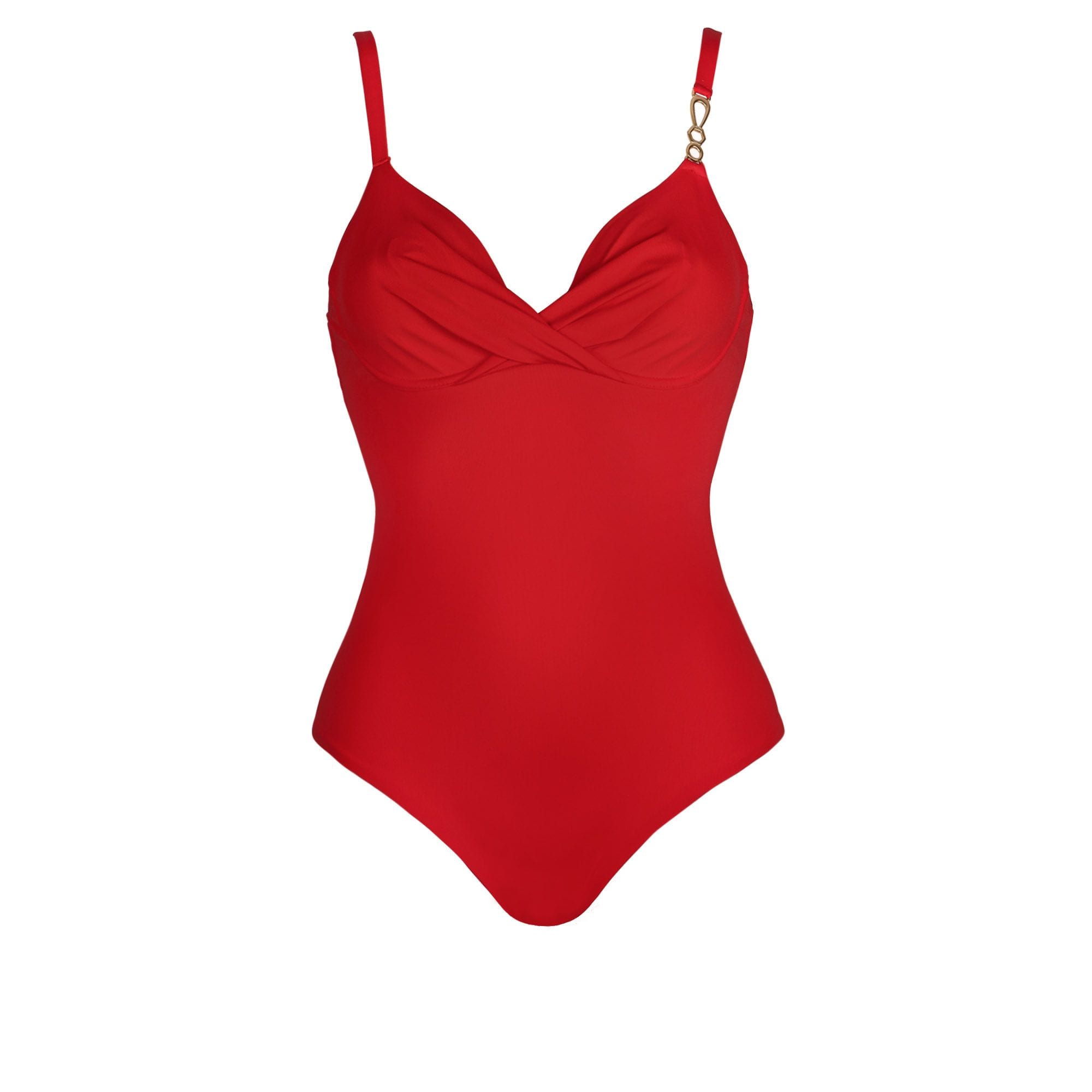 GOLD BADEANZUG MIT BÜGELN