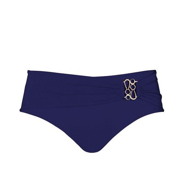 GOLD BIKINI-SLIP MIT HOHEM BUND