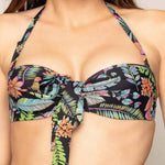 LA TROPICALE NOIR BANDEAU BIKINI-TOP MIT BÜGEL