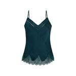 NOCTURNE SEIDEN TOP | PFAUENBLAU