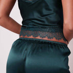 NOCTURNE SEIDEN TOP | PFAUENBLAU