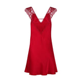 PENSEE NIGHTY TRÄGER VERZIERT AUS SEIDE RUBINROSE