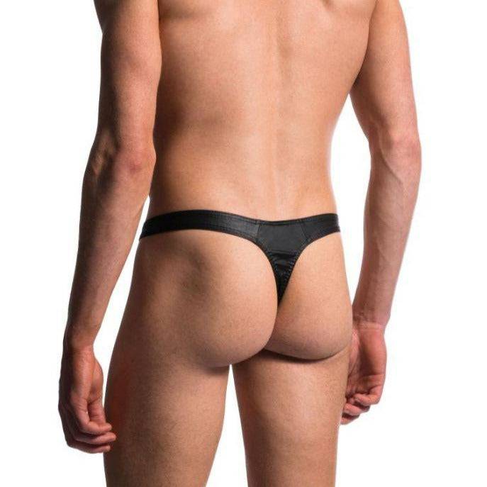 POPPER STRING | KUNSTLEDER-OPTIK | SCHWARZ