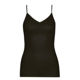 SEA ISLAND COTTON SPAGHETTI TOP | SCHWARZ | WEISS