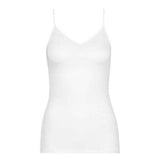 SEA ISLAND COTTON SPAGHETTI TOP | SCHWARZ | WEISS