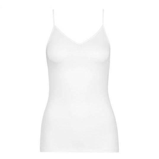 SEA ISLAND COTTON SPAGHETTI TOP | SCHWARZ | WEISS