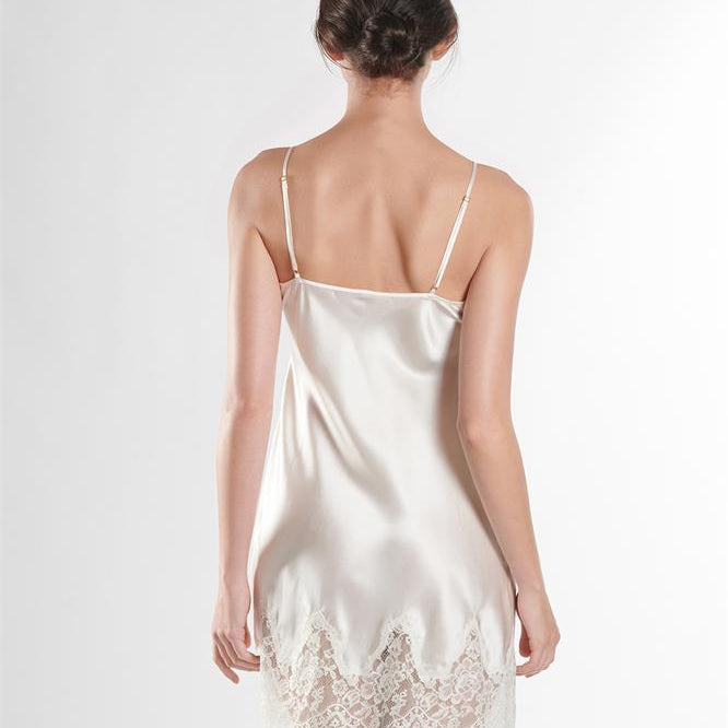 SOIE D'AMOUR SEIDEN NEGLIGEE | NACRE
