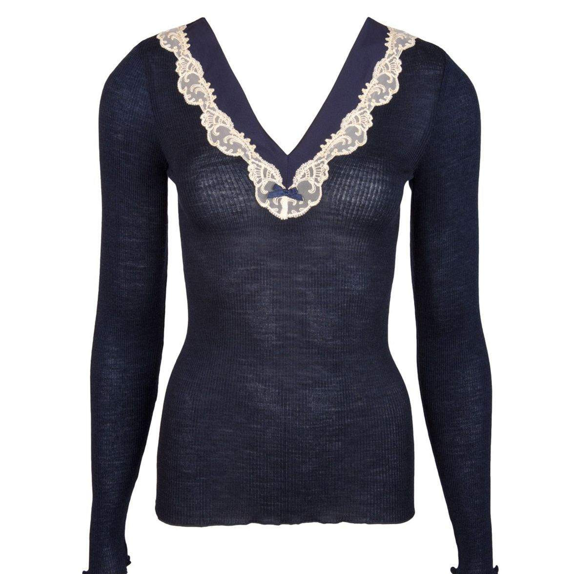 SPLENDEUR SOIE MARINE SHIRT LANGARM